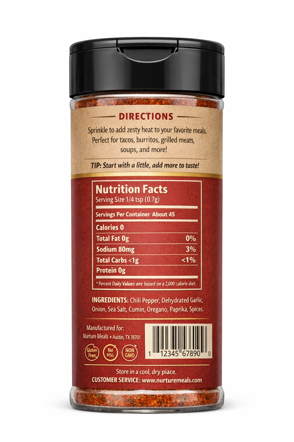 Nurture Meals w/ Hot Salsa Spice Blend